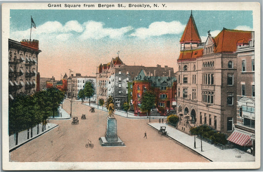 BROOKLYN NY GRANT SQUARE ANTIQUE POSTCARD