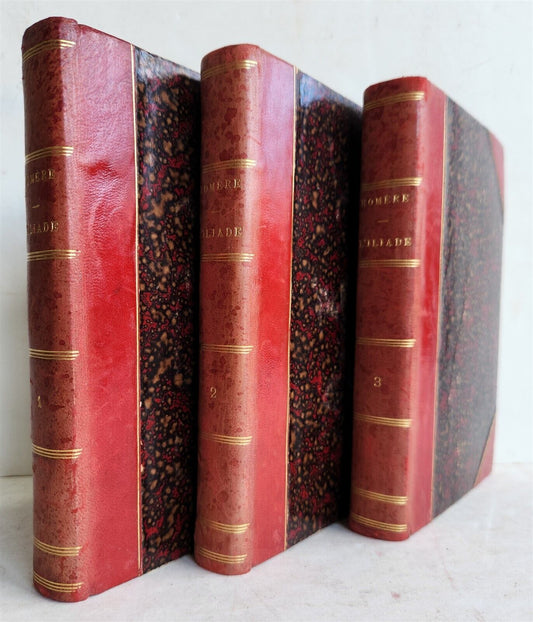 1804 L'ILIADE D'HOMERE by P.J. Bitaube antique 3 VOLUMES in FRENCH