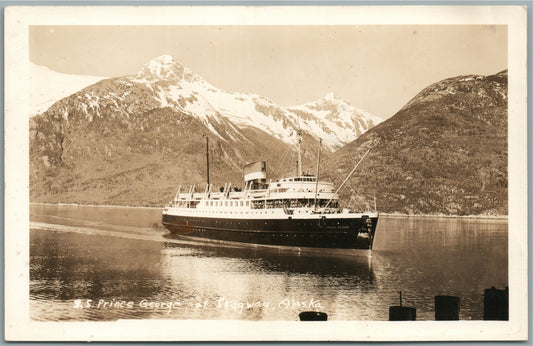 S.S. PRINCE GEORGE SKYWAY ALASKA ANTIQUE REAL PHOTO POSTCARD RPPC