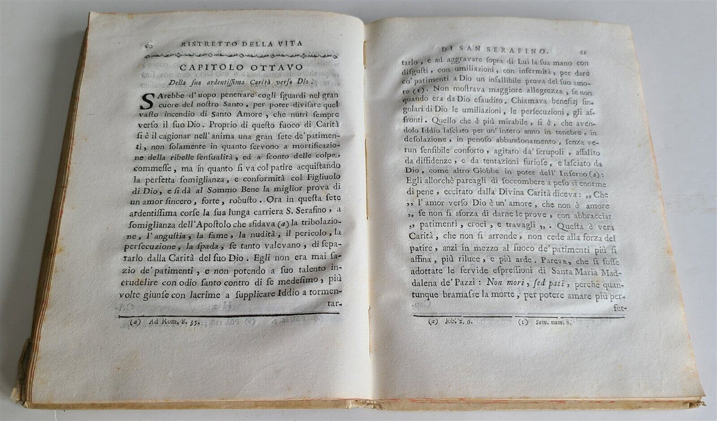 1768 RISTRETTO DELLA VITA DI SAN SERAFINO antique VELLUM BOUND in Italian