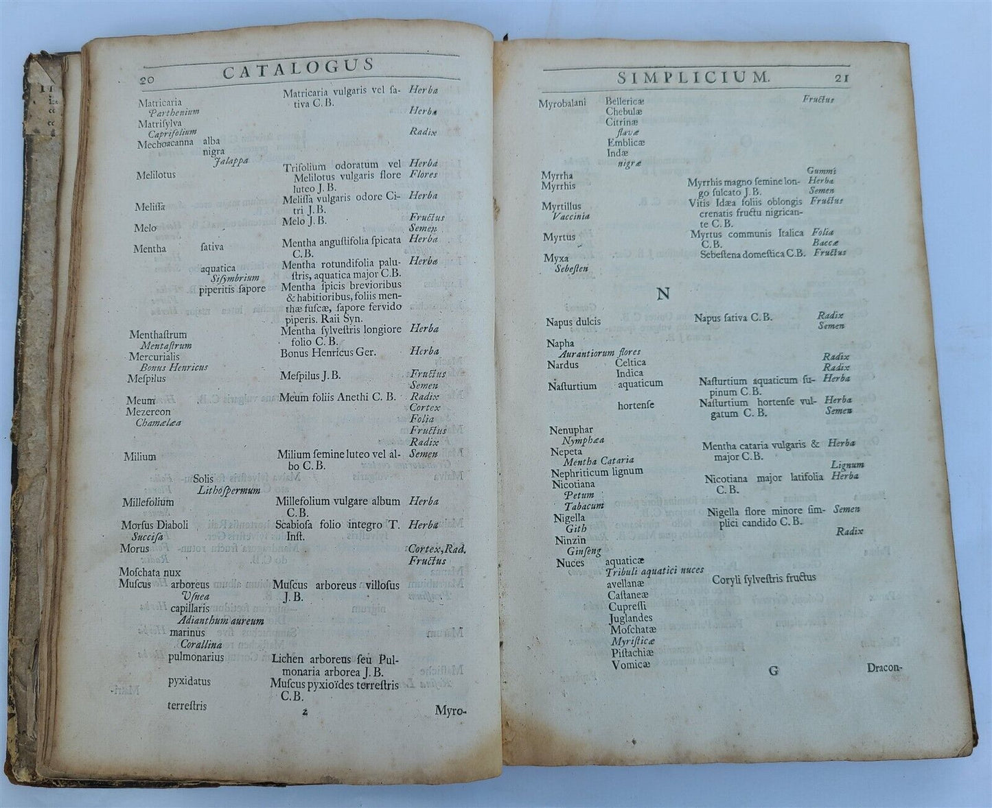 1721 PHARMACOPEIA in ENGLISH antique FOLIO