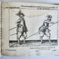 1664 ILLUSTRATED MILITARY WORK on TECHNIQUES for HANDLING MUSKET & PIKE antique