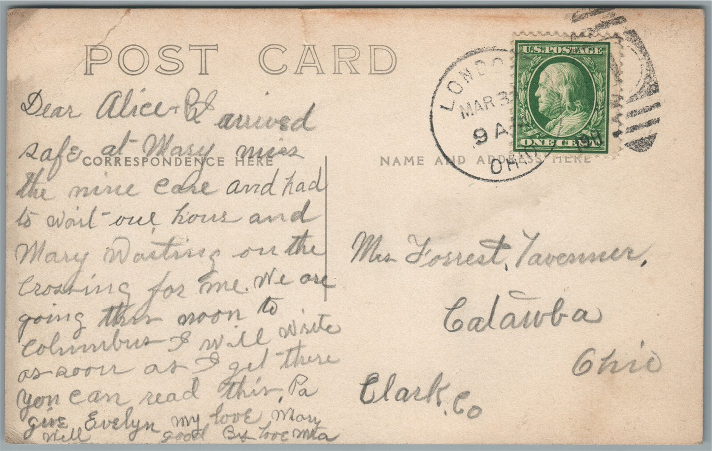 LONDON OH M.E. CHURCH ANTIQUE REAL PHOTO POSTCARD RPPC