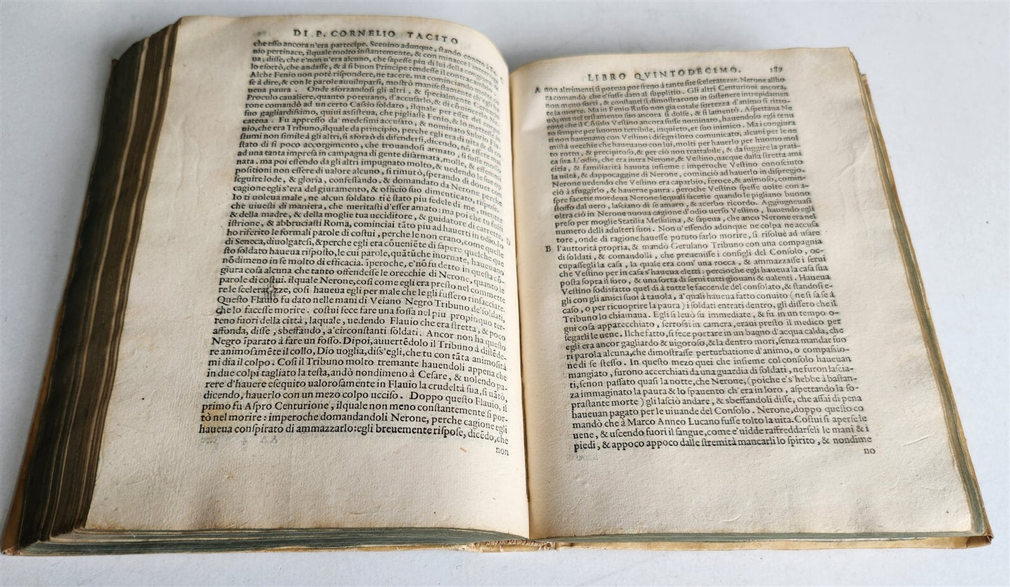 1563 TACITUS ROMAN HISTORY antique VELLUM Gli annali de fatti e guerre de Romani