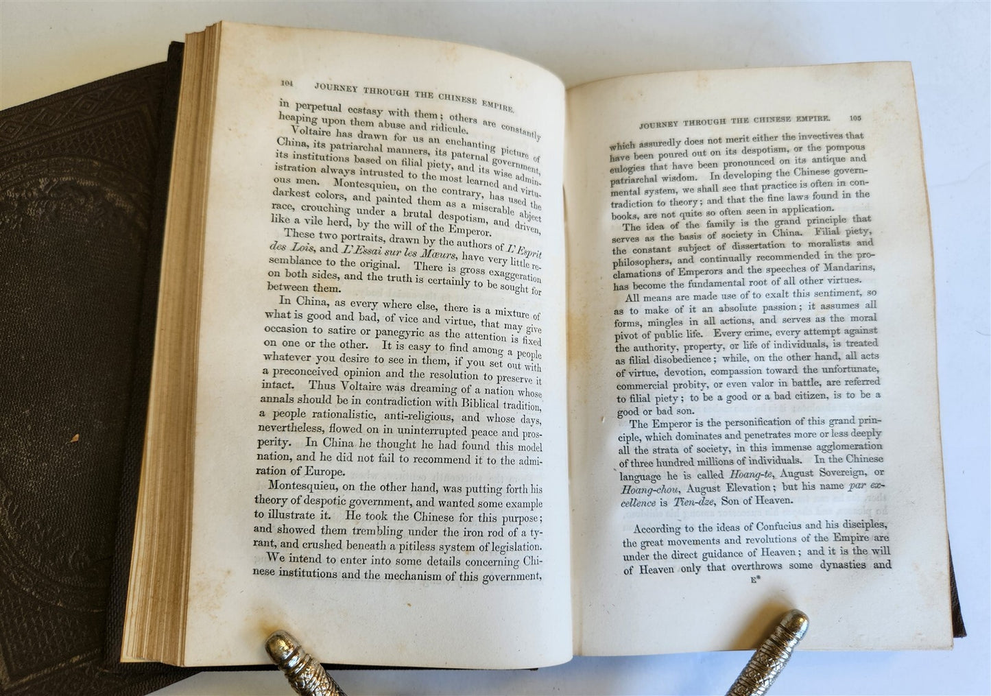 1855 A JOURNEY THROUGH CHINESE EMPIRE by M. HUC antique 2 VOLUMES w/ MAP