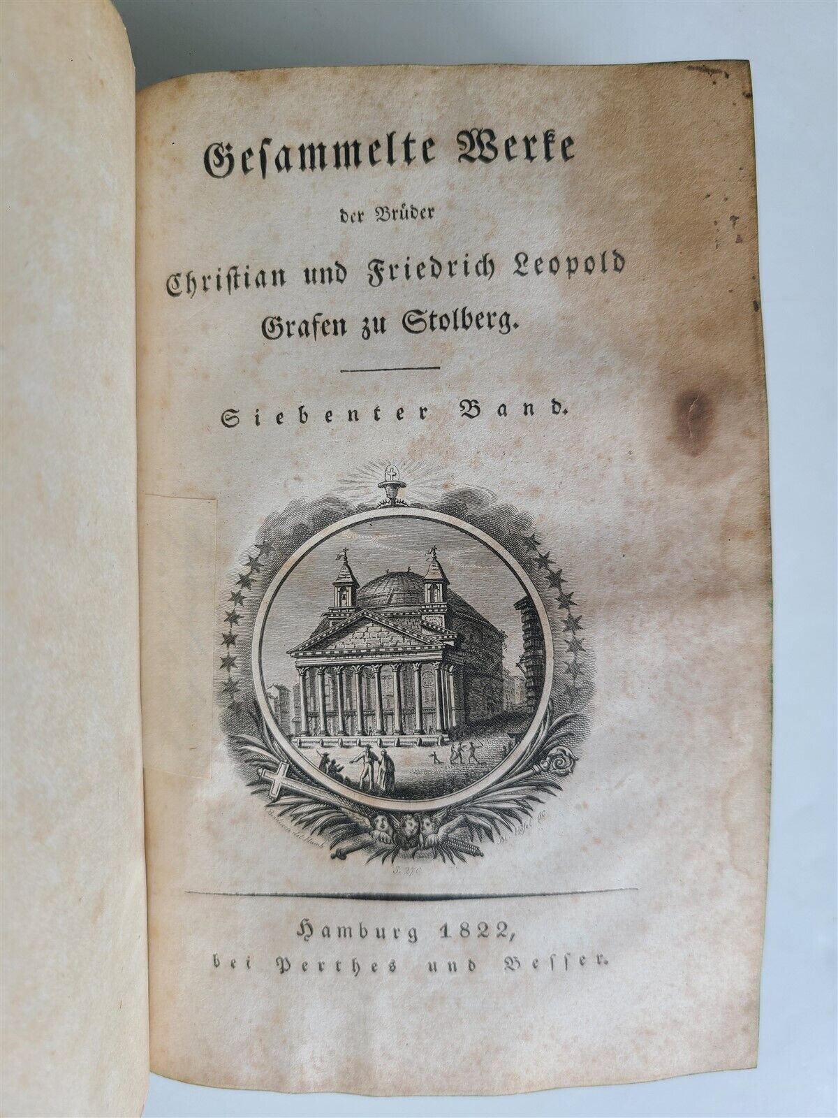 1822 Gesammelte Werke Christian Und Friedrich Leopold Grafen Zu Stolberg antique