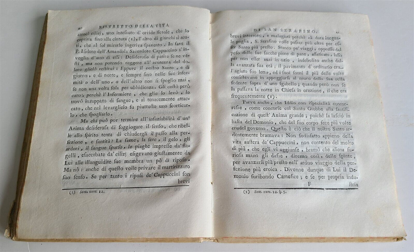 1768 RISTRETTO DELLA VITA DI SAN SERAFINO antique VELLUM BOUND in Italian