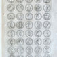 1742 NUMISMATIC ILLUSTRATED FOLIO medal collection of Queen of Sweden antique