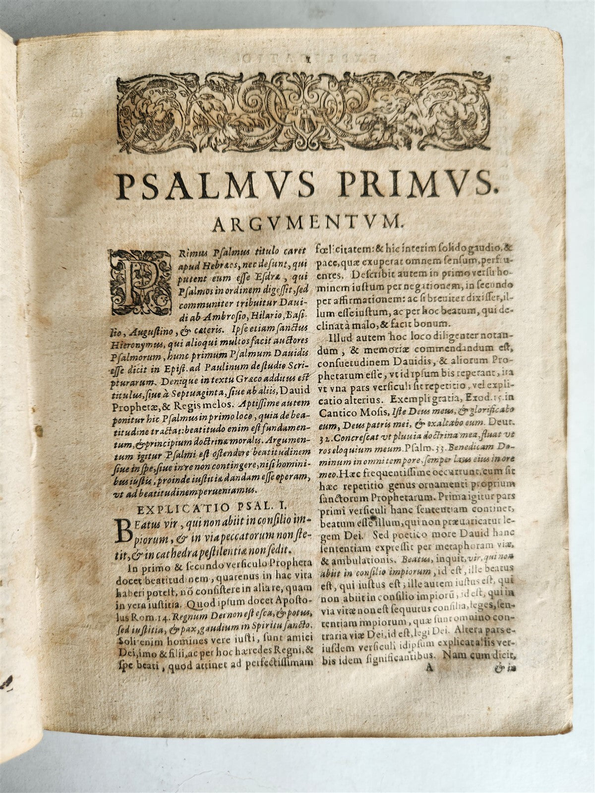 1619 EXPLANATIO in PSALMOS by ROBERT BELLARMINE antique vellum bound