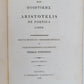 1806 ARISTOTLE DE POETICA LIBER antique ARISTOTELIS in GREEK & LATIN