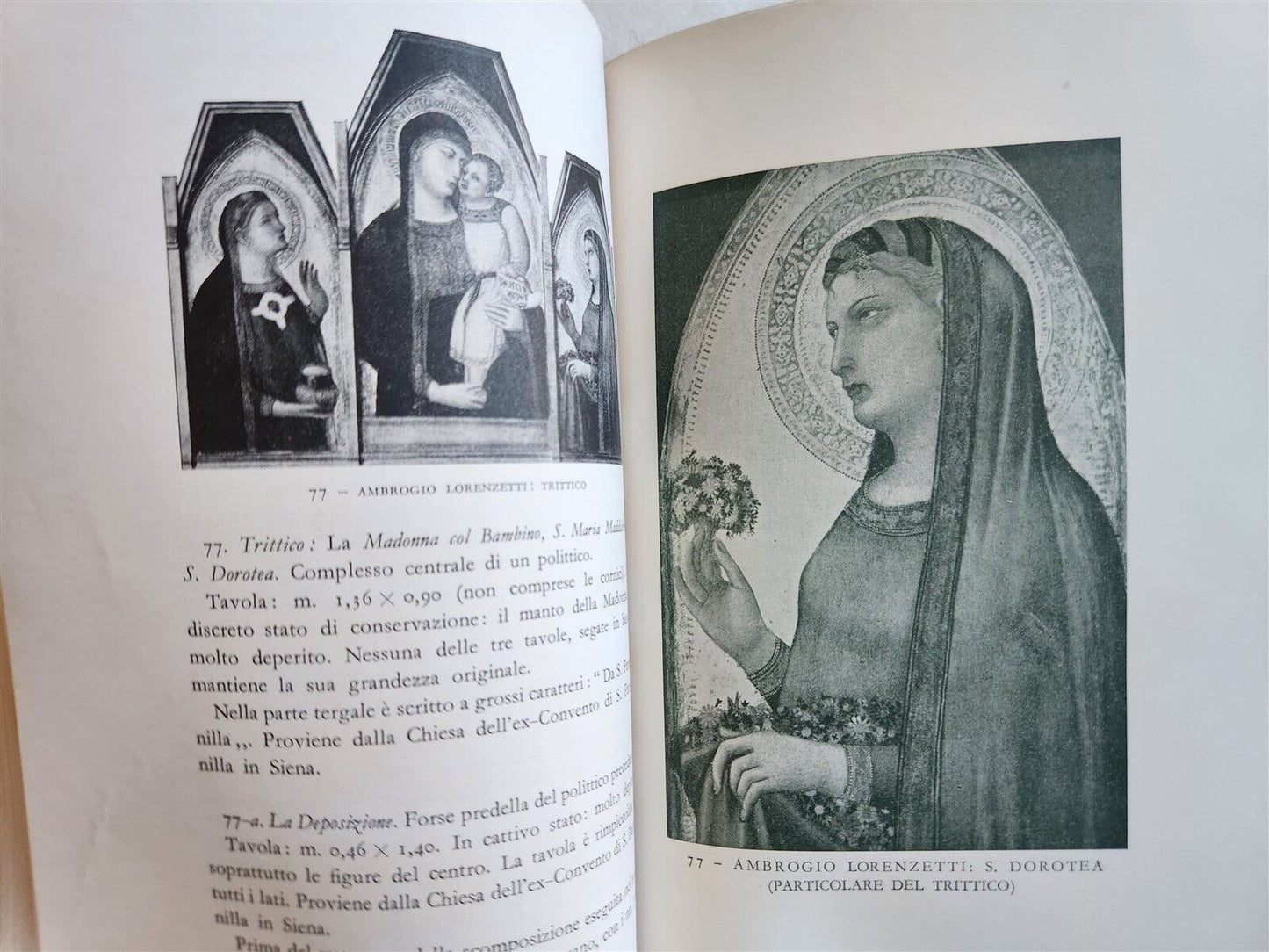 1933 LA REGIA PINACOTECA DI SIENA antique ILLUSTRATED