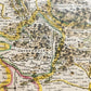 1640 MAP of GERMANY BRAUNSCHWEIG by WILLEM BLAEU antique AUTHENTIC hand colored