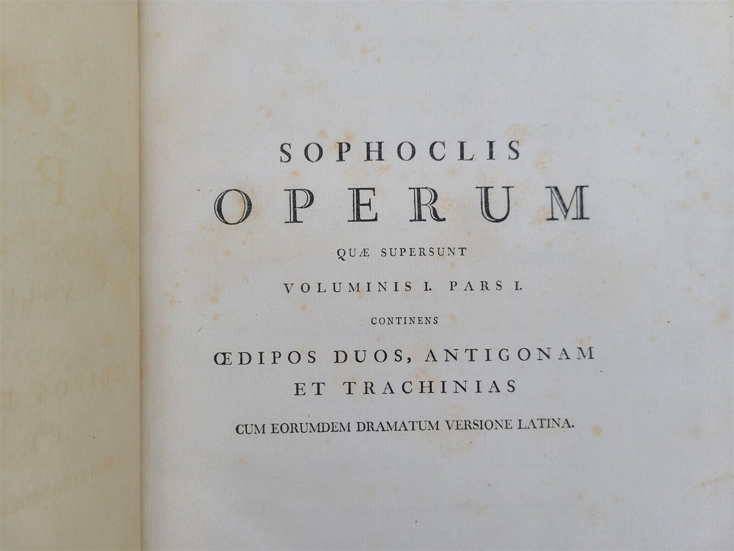 1786 SOPHOCLES POETRY in GREEK 2 VOLUMES antique