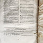 1676 pair of LAW FOLIO BOOKS antique VELLUM BINDING w/ MANUSCRIPT SPINES