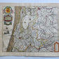 1640 Rhineland & Amstelland NETHERLANDS MAP by WILLEM BLAEU antique AUTHENTIC