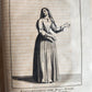 1755 ILLUSTRATED COSTUME HISTORY of MONKS & KNIGHTS for both sexes antique