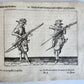 1664 ILLUSTRATED MILITARY WORK on TECHNIQUES for HANDLING MUSKET & PIKE antique