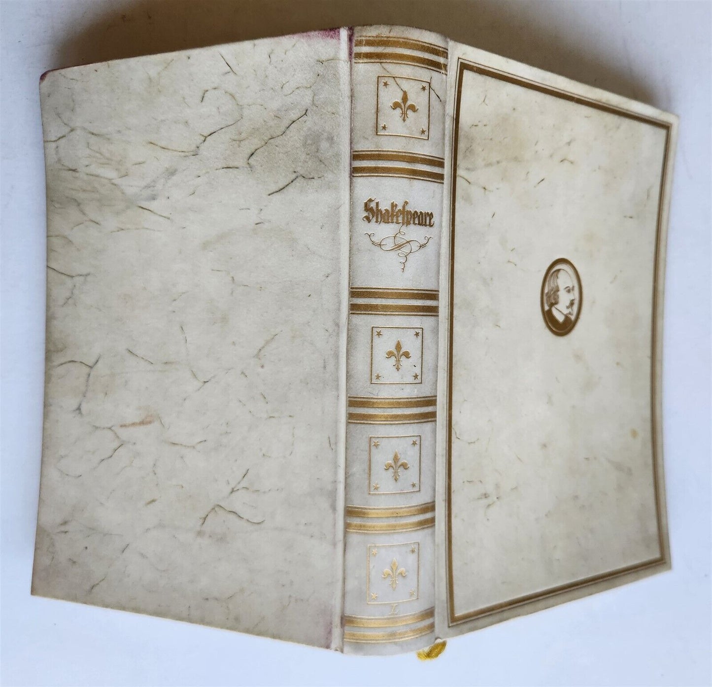 1922 UNKNOWN SHAKSPEARE antique FINE VELLUM BINDING illustrated LIMITED EDITION