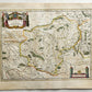 1640 MAP of FRANCE DUCHY of BERRY by WILLEM BLAEU antique AUTHENTIC hand colored