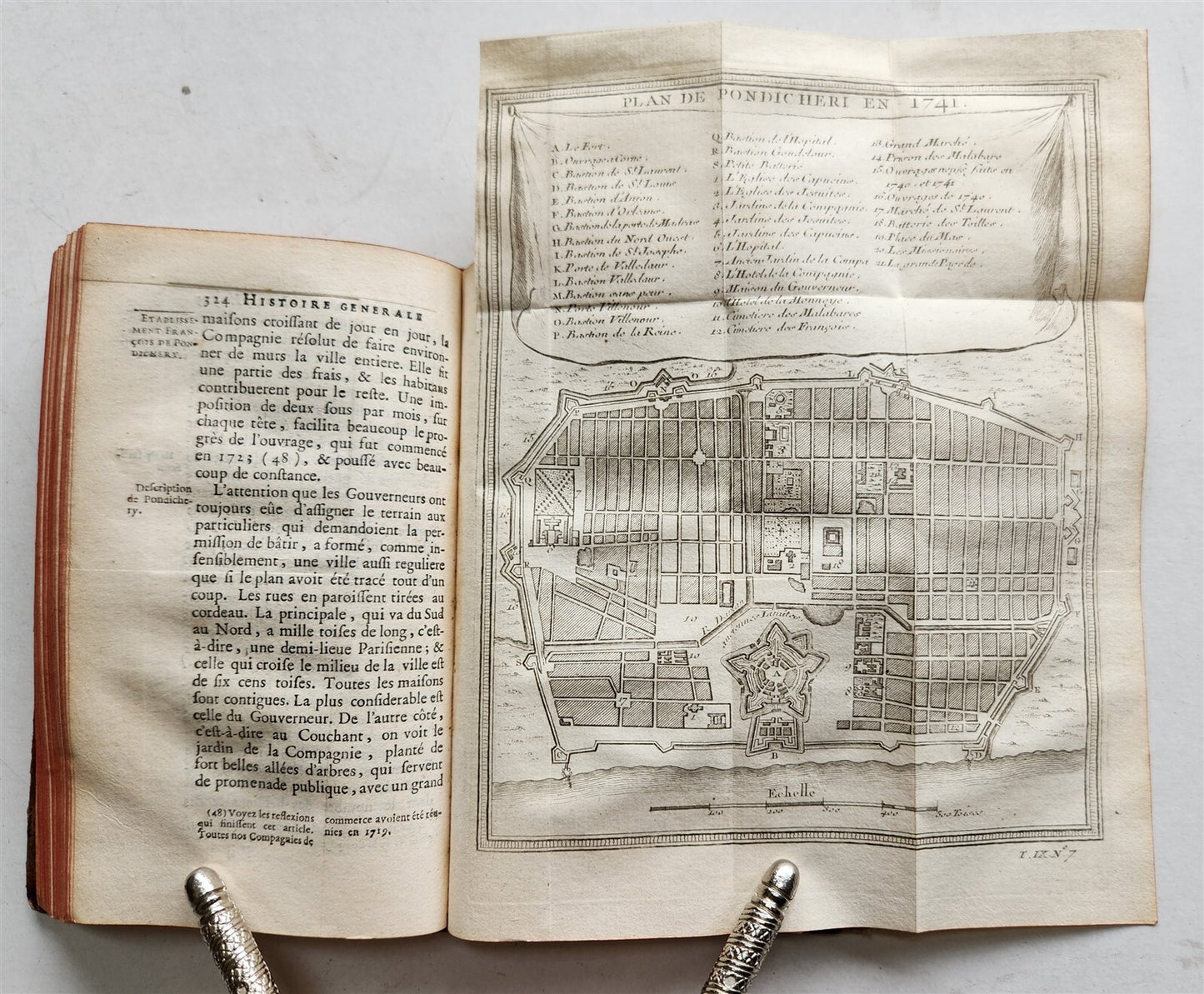 1751 HISTOIRE des VOYAGES VOL. 36 antique illustrated TRAVELS to INDIA