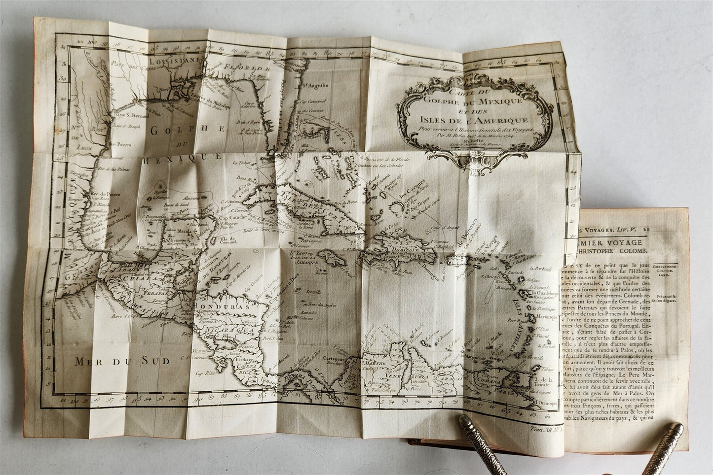 1754 HISTOIRE des VOYAGES antique vol.45 illustrated CUBA PANAMA VENEZUELA