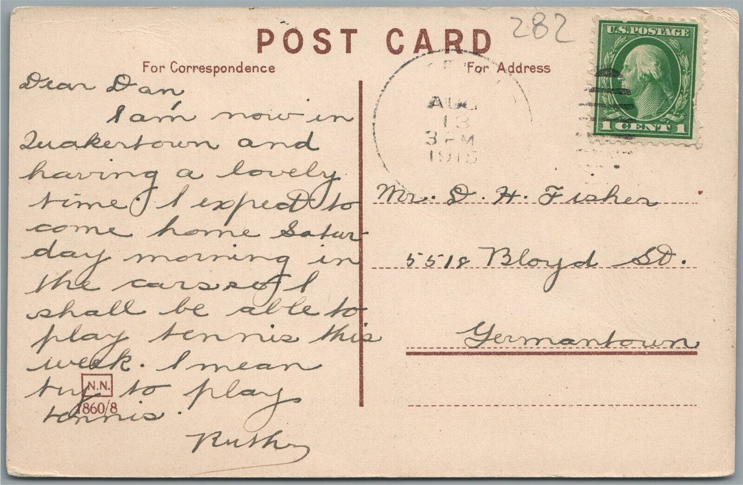 QUAKERTOWN PA FRIENDS MEETING HOUSE ANTIQUE POSTCARD