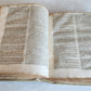 1710 LATIN FRENCH DICTIONARY antique w/ BLIND STAMPED VELLUM BINDING