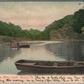 MOYLAN PA BOATING ON RIDLEY CREEK ANTIQUE POSTCARD