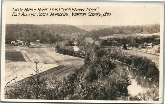 WARREN COUNTY OH FORT ANCIENT STATE MEMORIAL ANTIQUE REAL PHOTO POSTCARD RPPC