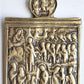 RUSSIAN BRONZE TRAVELER'S ICON of INTERCESSION of THEOTOKOS 18h CENTURY antique