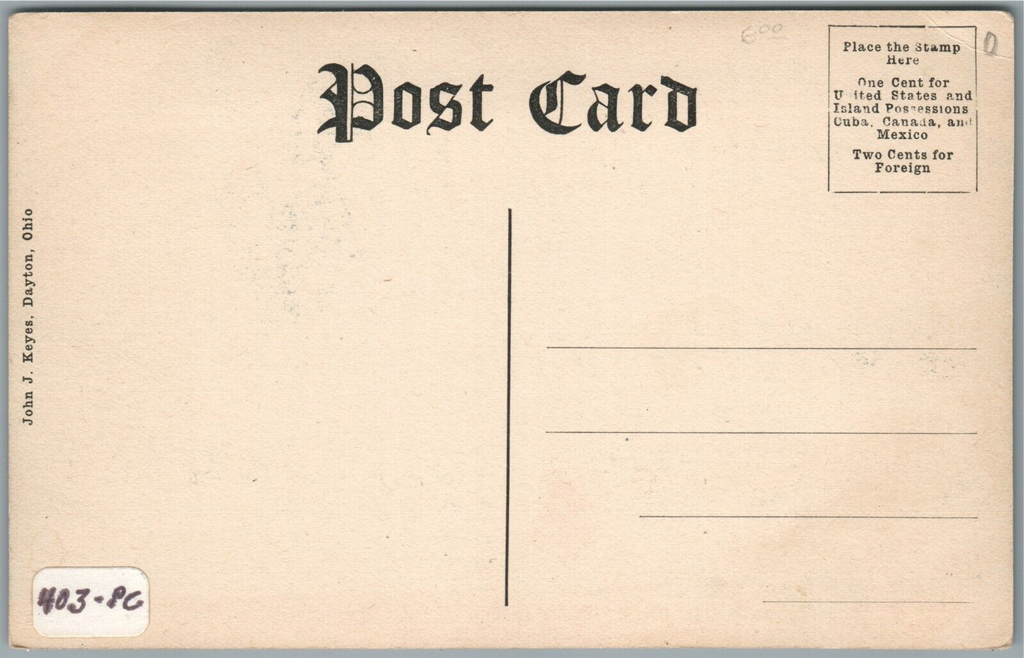 DAYTON OH FIREMEN'S PARADE ANTIQUE POSTCARD