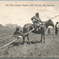 AMERICAN INDIAN OLD TIME PIEGAN SQUAW w/ TRAVOIS & PAPOOSE ANTIQUE POSTCARD