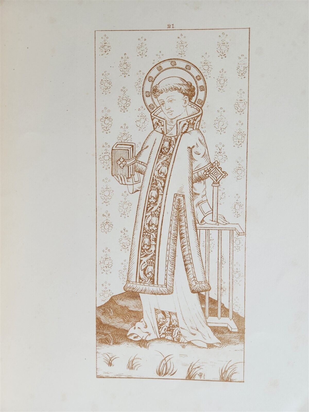 1867 ILLUSTRATIONS of the ROOD SCREEN in RANWORTH antique ILLUSTRATED FOLIO