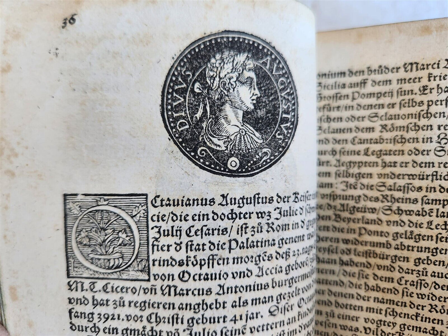 1558 NUMISMATICS antique ILLUSTRATED w/ 722 WOODCUTS Roman & German coins