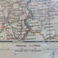1912 GERMAN MAP of RUSSIA ANTIQUE size 16 by 35" ORIGINAL pre-WWI