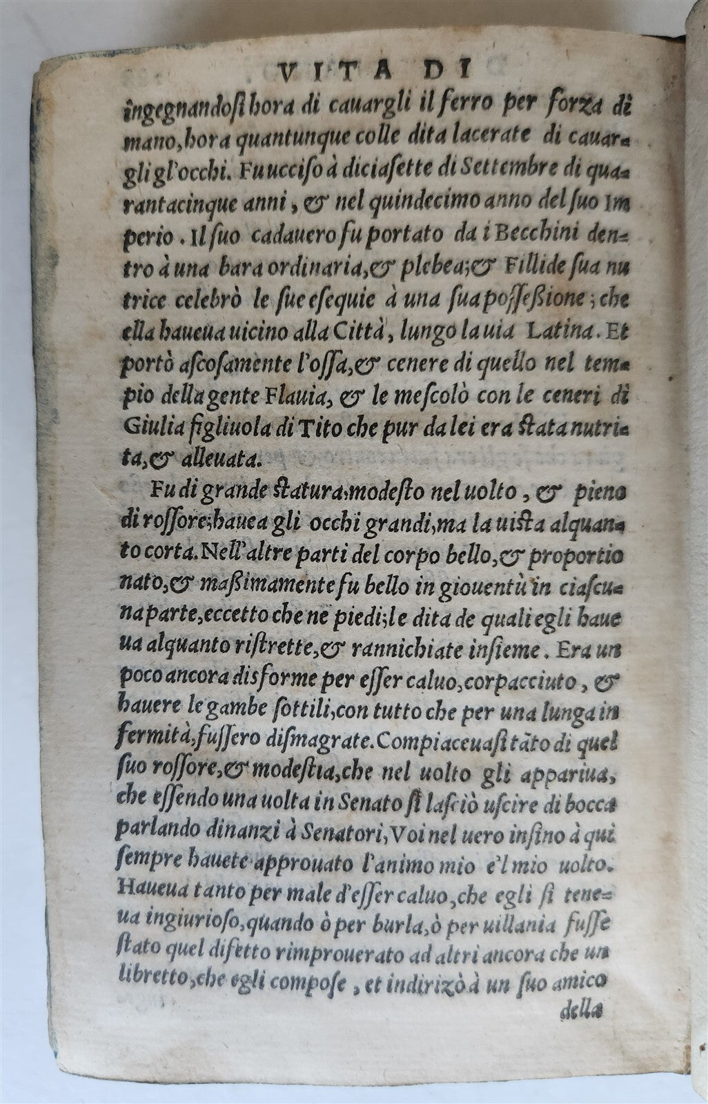 1554 LIFE of TWELVE CAESARS by SUETONIUS antique VELLUM BOUND ROMAN HISTORY