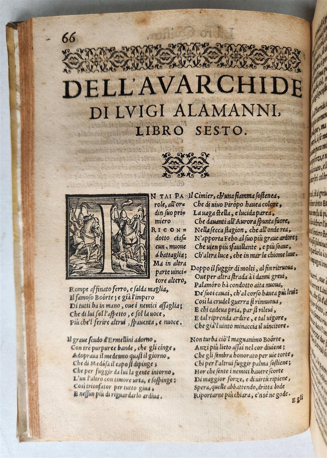1570 La Avarchide del s. Luigi Alamanni POETRY antique VELLUM BOUND 16th CENTURY