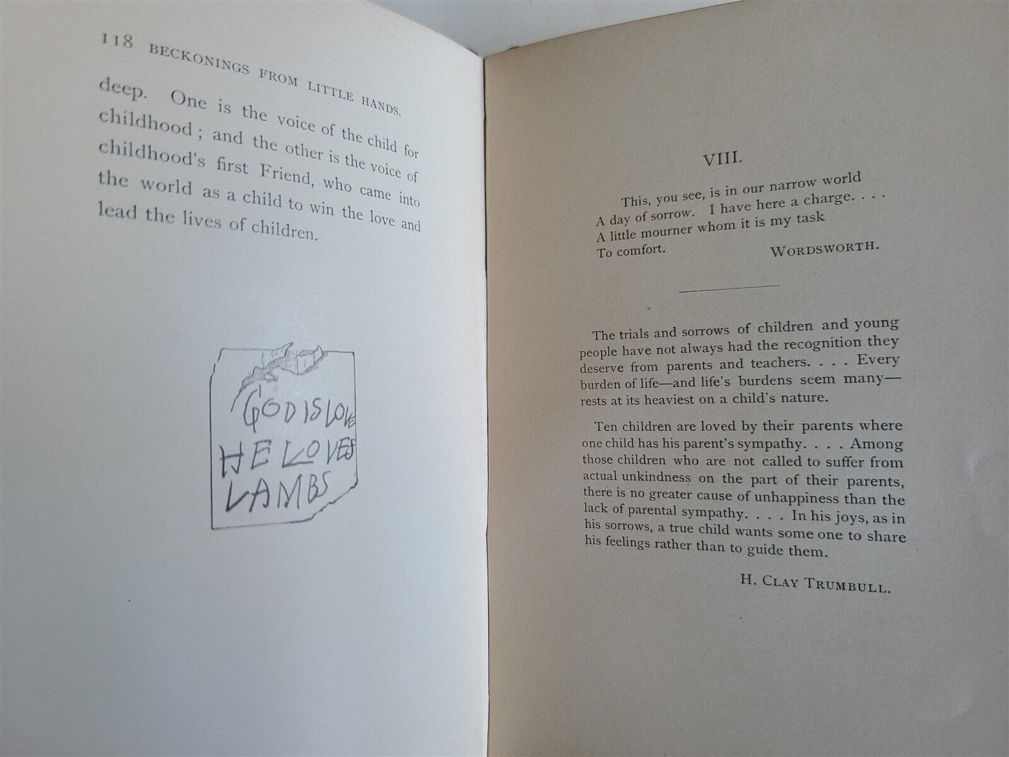 1893 BECKONINGS FROM LITTLE HANDS antique POETRY numbered copy PRIVATELY PRINTED