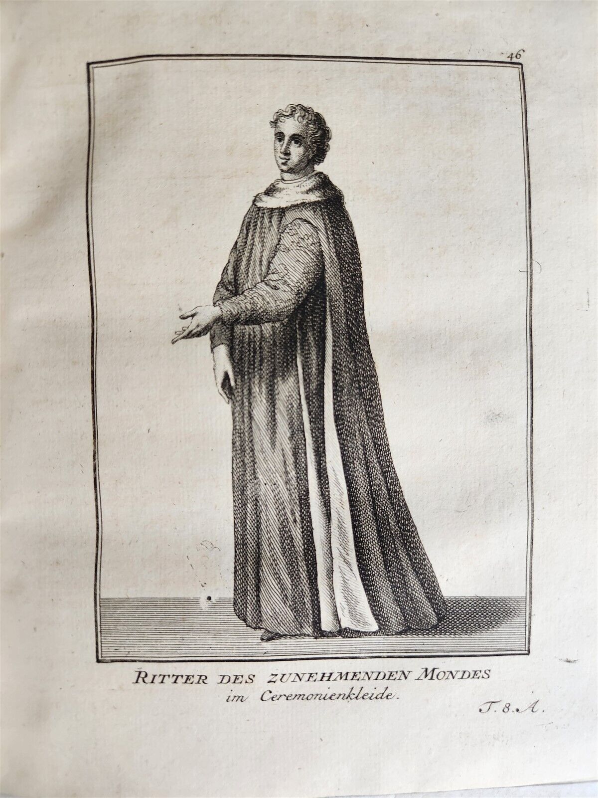 1756 ILLUSTRATED COSTUME HISTORY of MONKS & KNIGHTS for both sexes antique