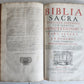 1740 BIBLE ILLUSTRATED antique MASSIVE FOLIO in LATIN