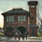 COSHOCTON OH FIRE STATION ANTIQUE POSTCARD
