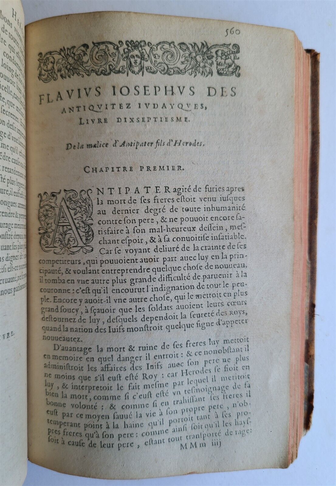 1599 HISTOIRE DE FL. IOSEPHE SACRIFICATEUR antique ILLUSTRATED Judaica 16th CENT