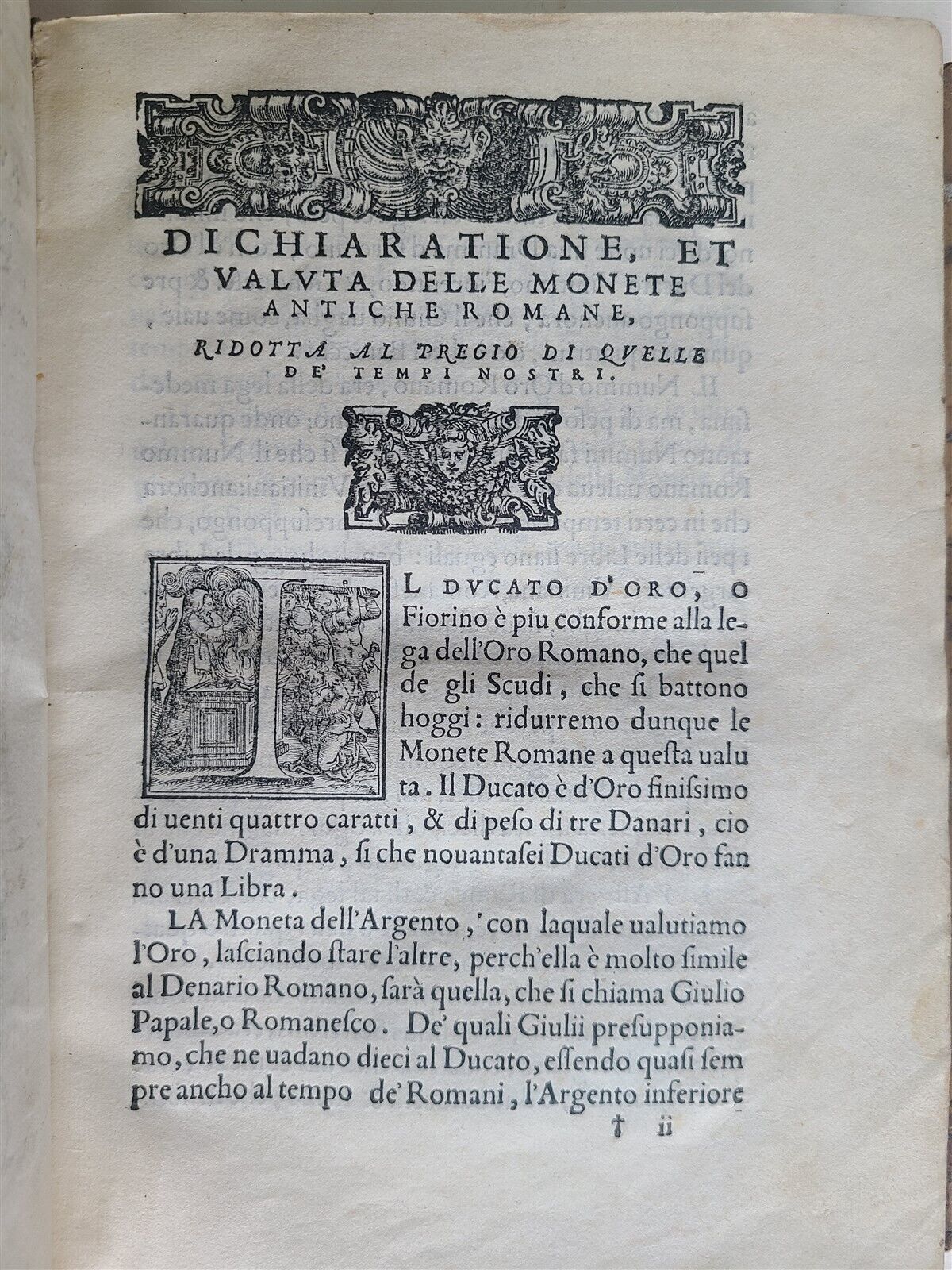 1560 PLUTARCH transl. by Lodovico Domenichi antique VELLUM BINDING 16th CENTURY