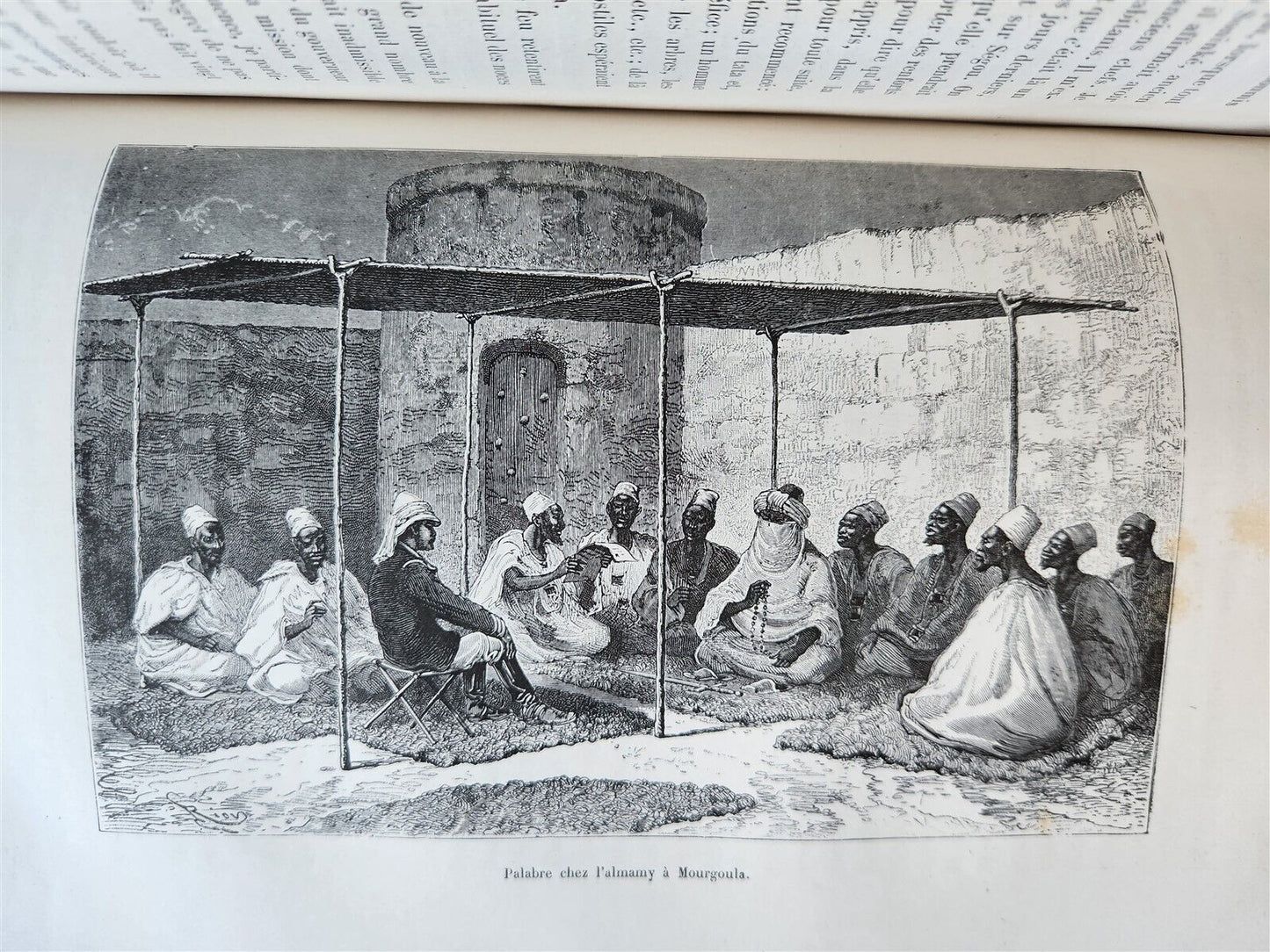 1885 AFRICA EXPLORATION VOYAGE SOUDAN FRANCAIS Haut-Niger antique ILLUSTRATED