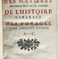 1761 HISTOIRE des VOYAGES antique vol.61 ALPHABETICAL INDEX A-C