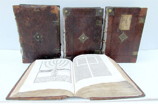 1485 INCUNABLE BIBLE 4 volumes INCUNABULA ILLUSTRATED BIBLIA LATINA antique