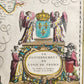 1640 MAP LE GOUVERNMENT de L'ISLE DE FRANCE BLAEU antique AUTHENTIC hand colored