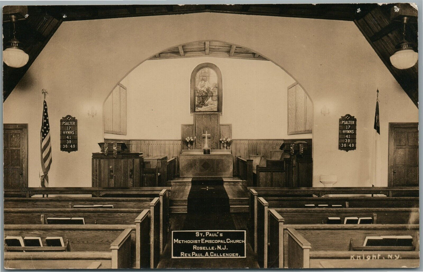 ROSELLE NJ ST.PAUL'S METHODIST CHURCH VINTAGE REAL PHOTO POSTCARD RPPC