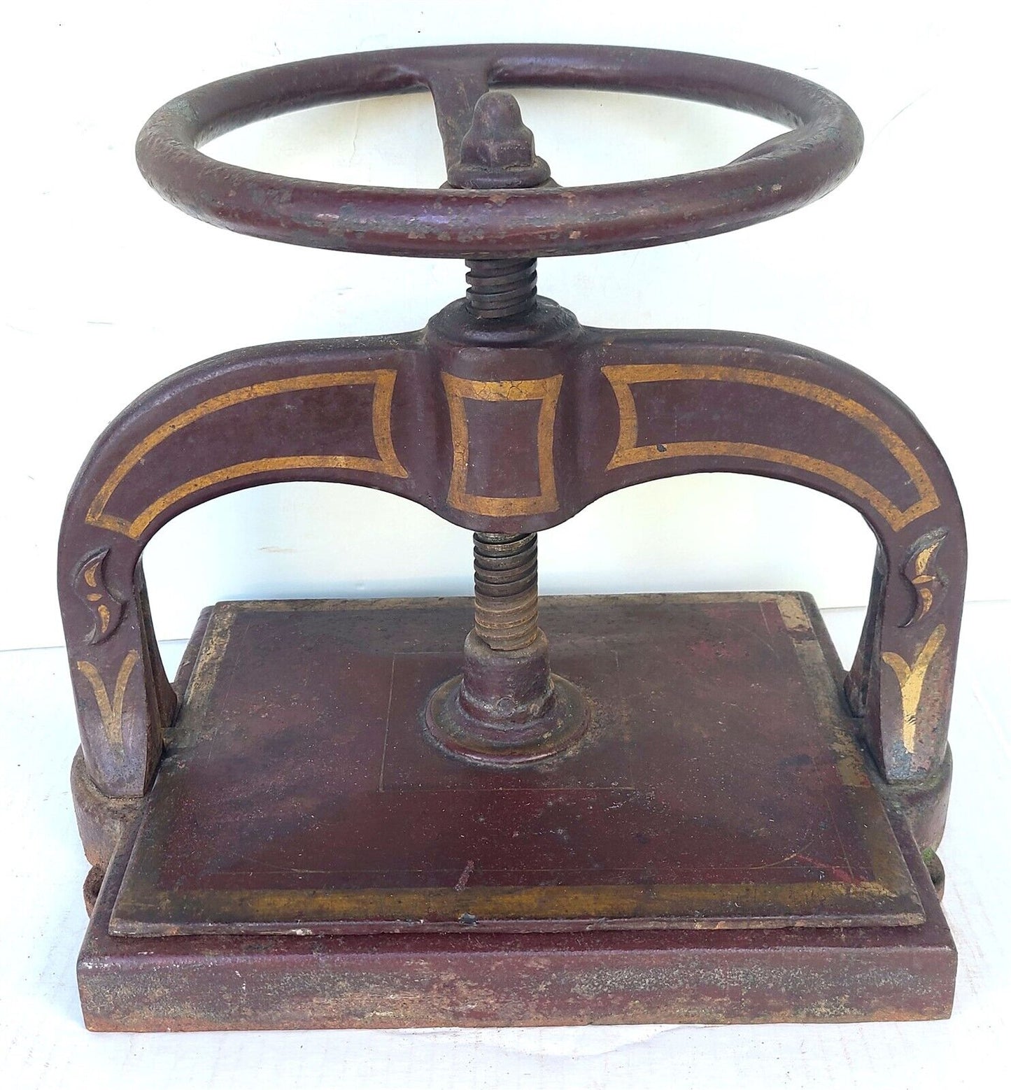 CAST IRON BOOK PRESS antique BOOKBINDING VICTORIAN 19th century