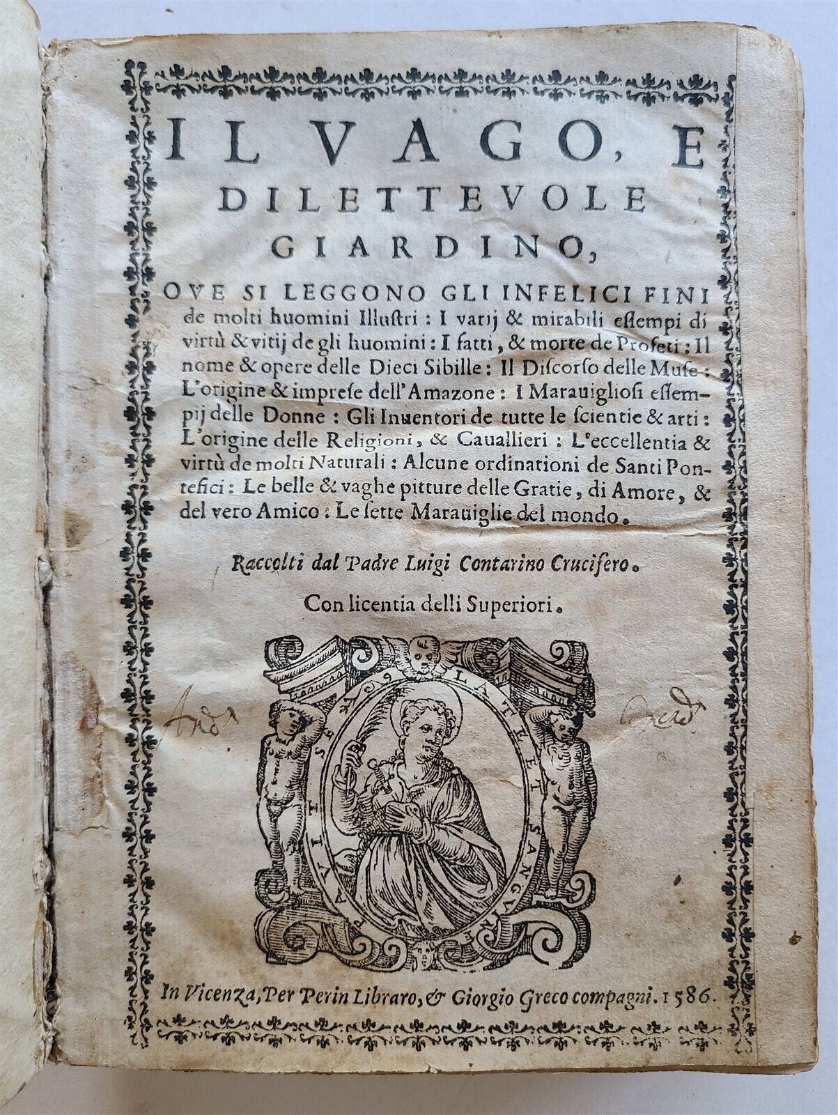 1586 IL VAGO & DILETTEVOLE GIARDINO by Luigi CONTARINI antique HISTORY vellum